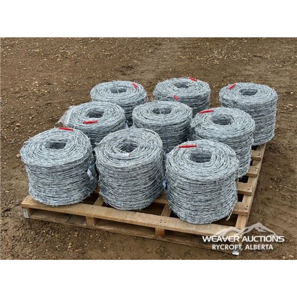 (9) ROLLS OF BARBED WIRE