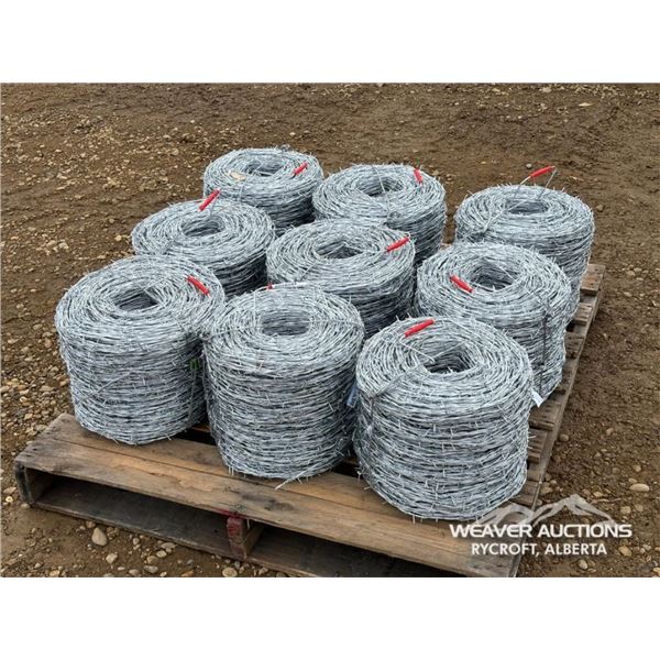 (9) ROLLS OF BARBED WIRE