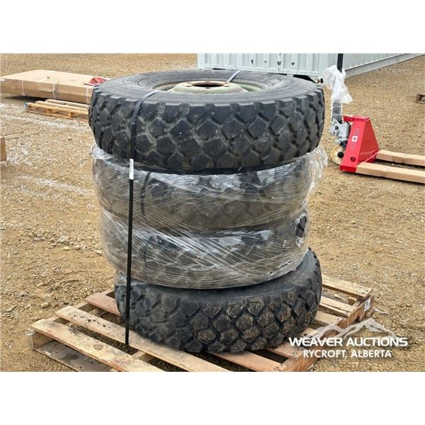 (4) MICHELIN 9.00R16 TIRES & RIMS