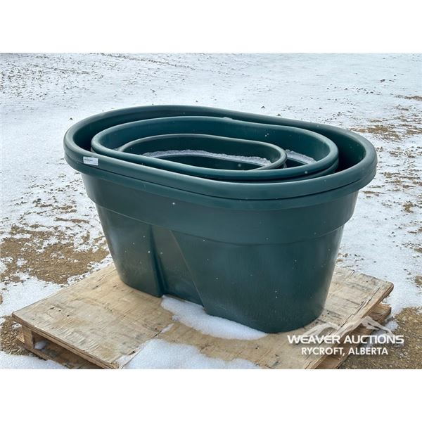 (6) POLY WATER TUBS