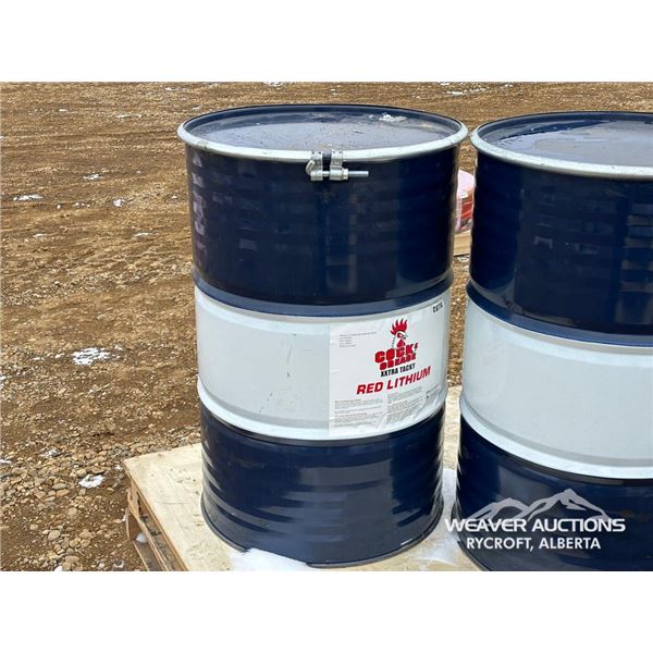 (1) DRUM OF RED LITHIUM GREASE