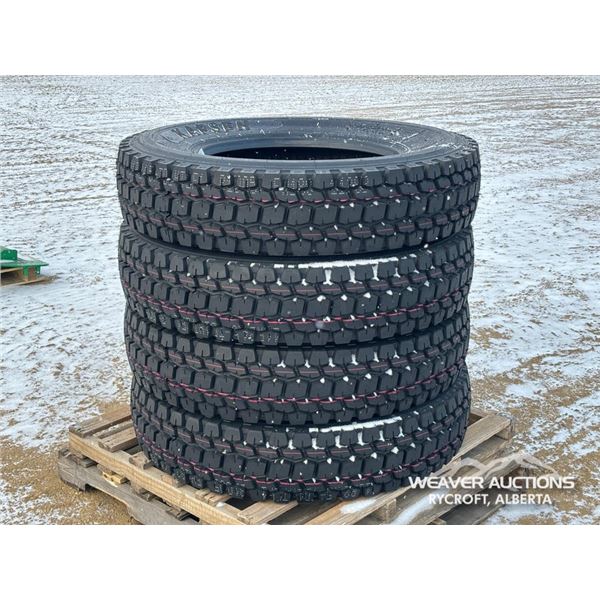 (4) KAPSEN 11R24.5 TRUCK TIRES