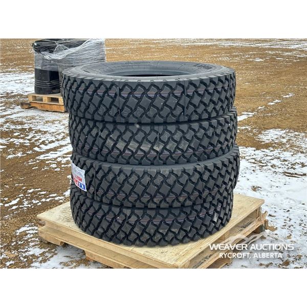 (4) KAPSEN 11R22.5 16 PR TIRES