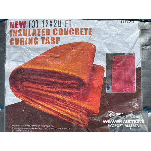 (3) 12 X 20 FT. CONCRETE CURING TARPS