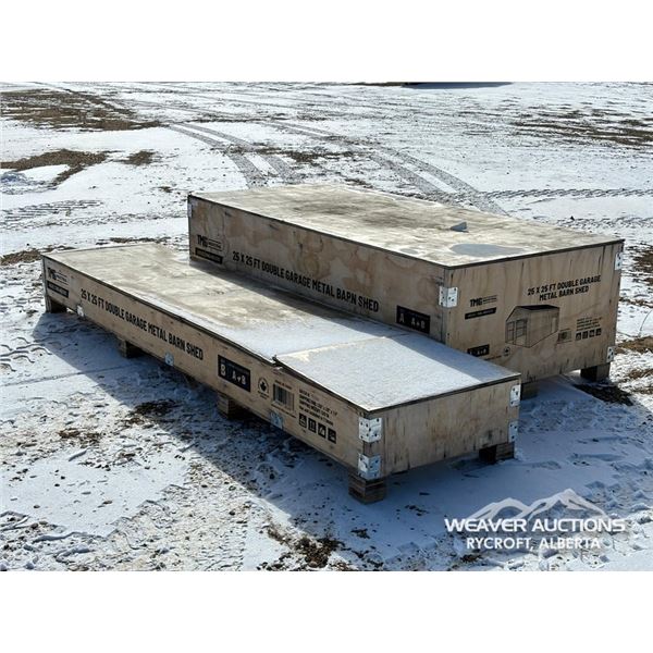 TMG 25 X 25 FT. DOUBLE GARAGE METAL BARN SHED