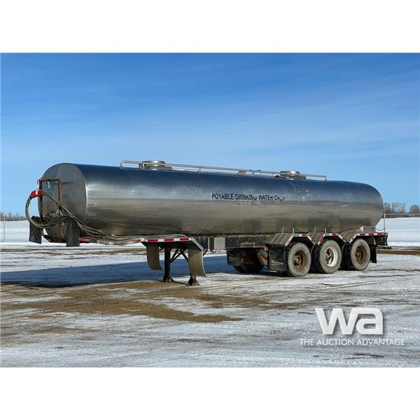 1990 Tremcar Tridem Potable Water Tank Trailer