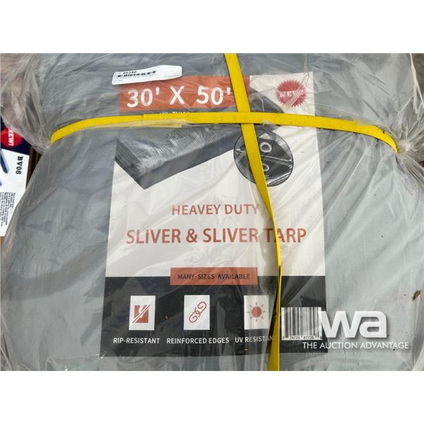 (3) 30X50 FT. Heavy Duty Tarps