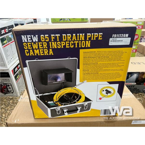 65 FT. Drain Pipe Sewer Inspection Camera