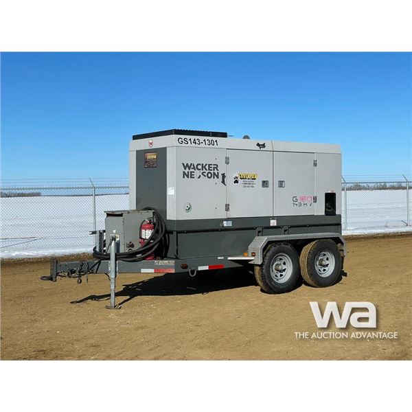 2012 Wacker Neuson G180 Generator with T/A Trailer