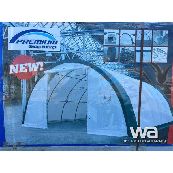 30X85X15 FT. Oval Steel Frame Storage Building