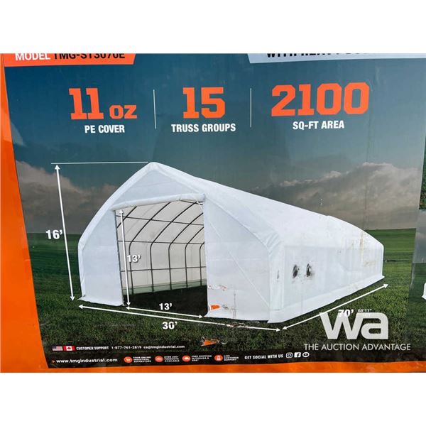 TMG 30X70 FT. Straight Wall Peak Ceiling Storage