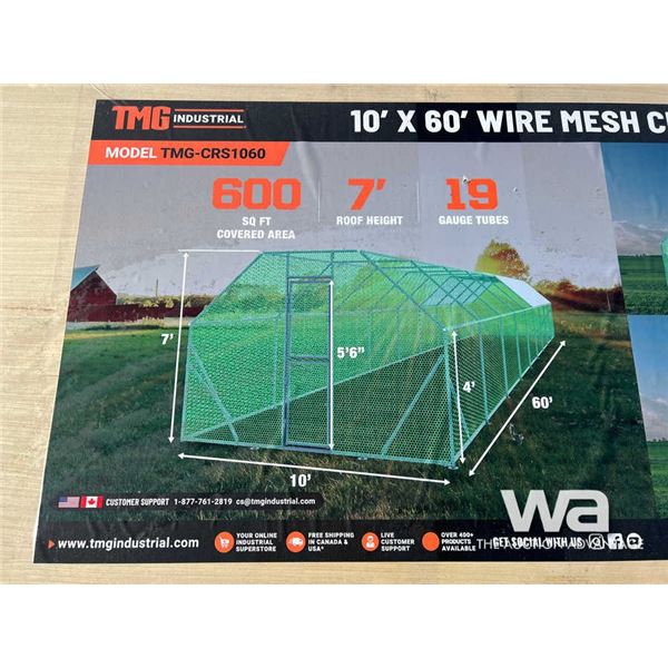 TMG 10X60 FT. Chicken Run Shelter