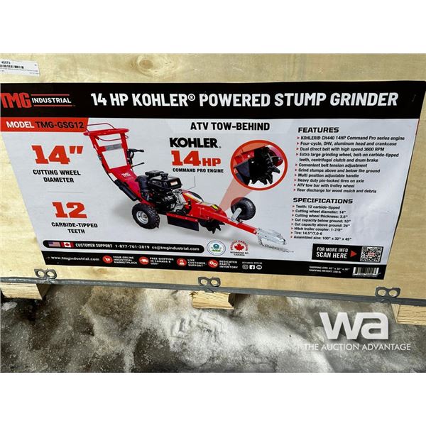 TMG Walk Behind Kohler Powered Stump Grinder