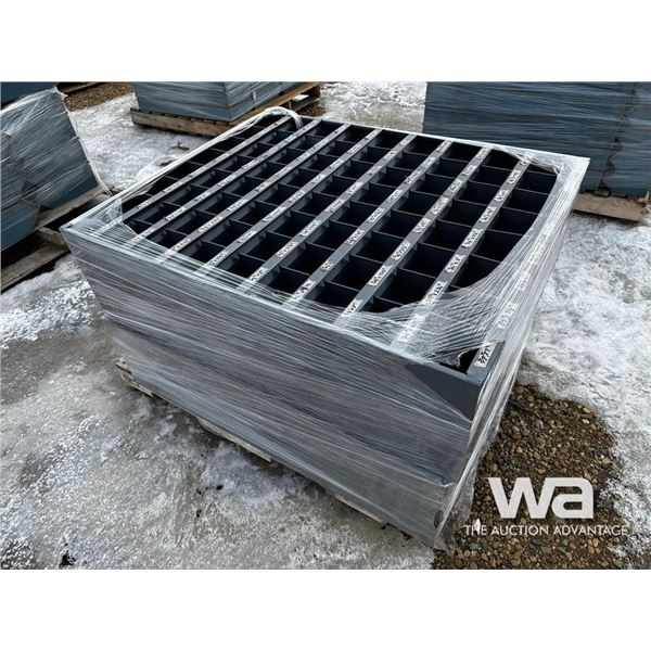 (2) 72 Hole Grey Bolt Bins