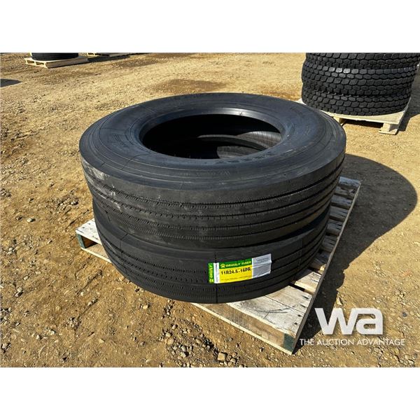 (2) Grizzly 11R24.5 Truck Tires
