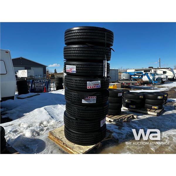 (8) Kapsen 275/70R22.5-16PR Truck Tires & Rims