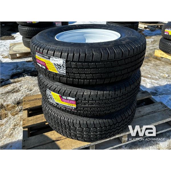 (3) Grizzly ST235/80R16 Trailer Tires & Rims