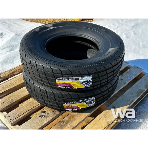 (2) Grizzly ST235/80R16 Trailer Tires