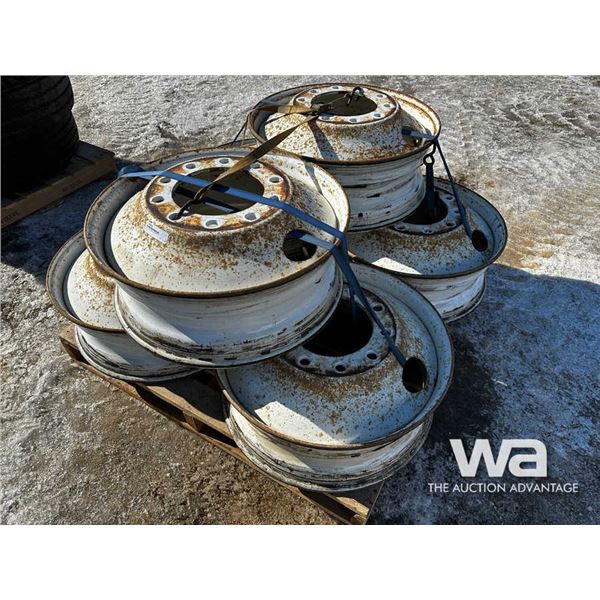 (6) White 10-Bolt Truck Rims