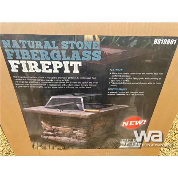 Natural Stone Fiberglass Firepit