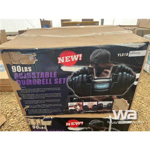 90 LBS Adjustable Dumbbell Set