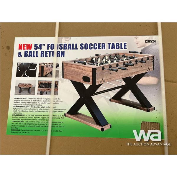 54 IN. Foosball Soccer Table & Ball Return