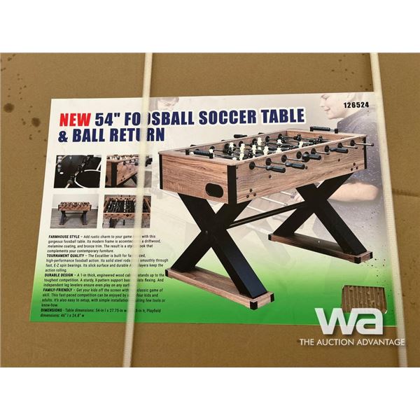 54 IN. Foosball Soccer Table & Ball Return