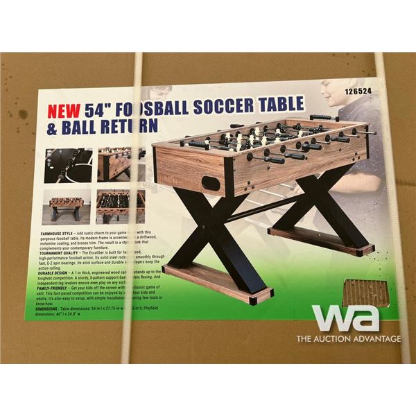 54 IN. Foosball Soccer Table & Ball Return
