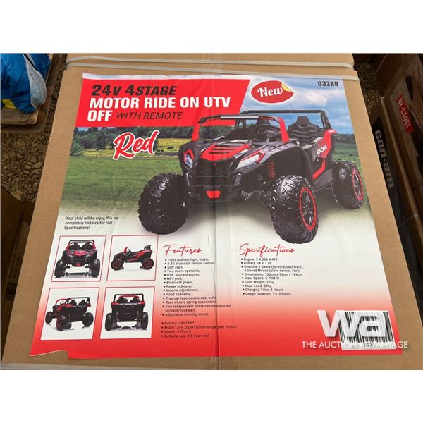 24V 4 Stage Motor Ride On UTV Off With Remote