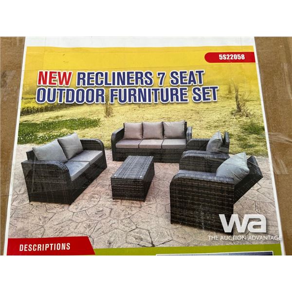 Recliners 7 Seat Outdoor Furniture Set