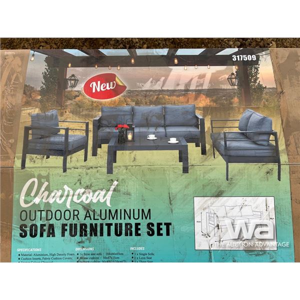 Charcoal Outdoor Aluminum Sofa Furniture Set