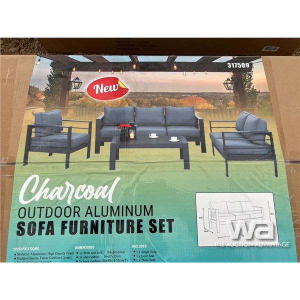 Charcoal Outdoor Aluminum Sofa Furniture Set