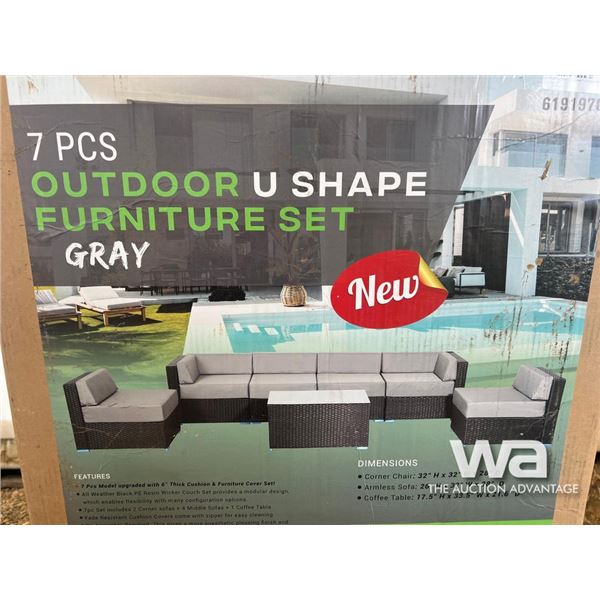 7 PCS Outdoor U Shape Furniture Set