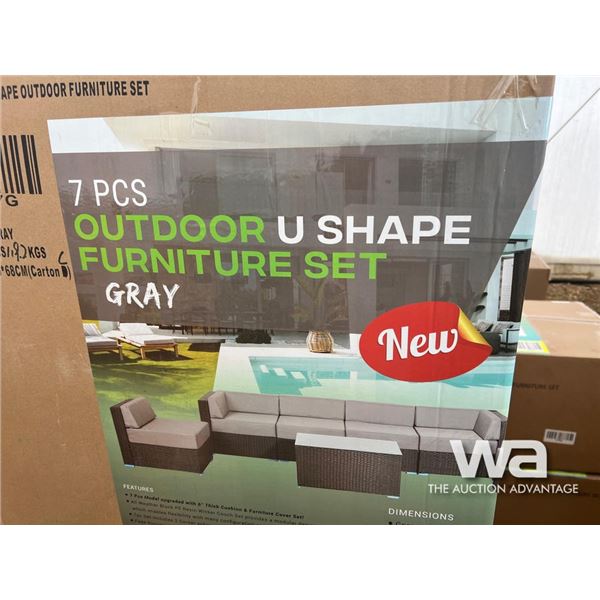 7 PCS Outdoor U Shape Furniture Set