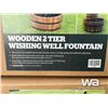 Image 2 : Wooden 2 Tier Wishing Well Fountain