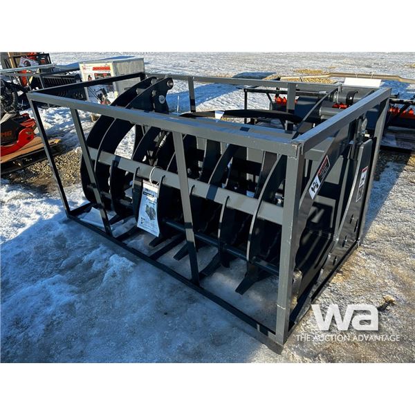 TMG Skid Steer 72 IN. Root Rake Grapple
