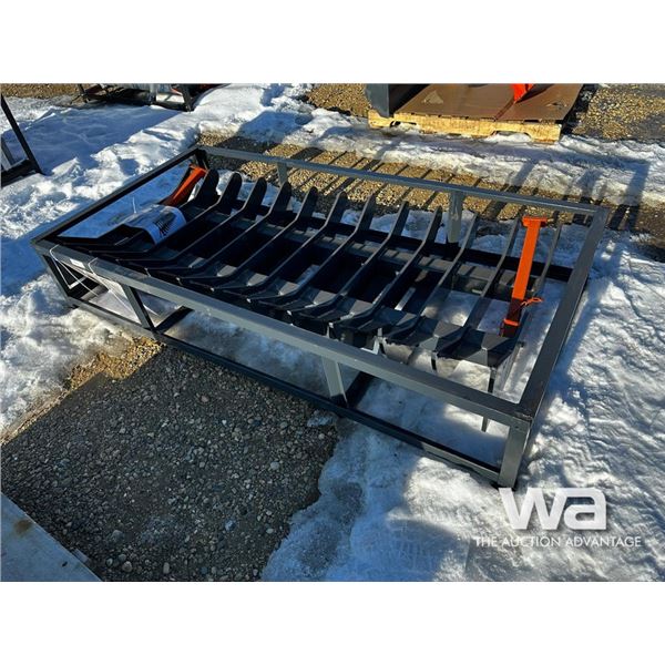TMG Skid Steer 72 IN. Root Debris Rake