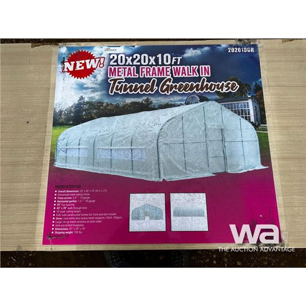 20X20X10 FT. Tunnel Greenhouse