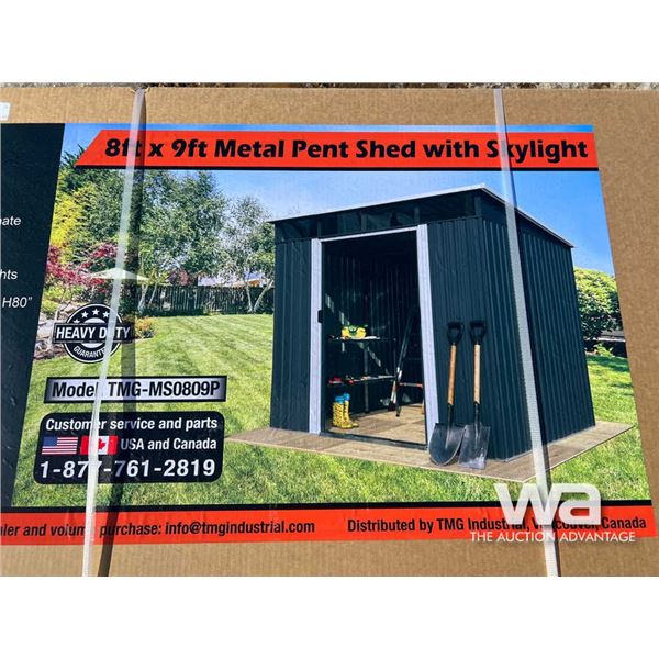 TMG 8X9 FT. Galvanized Metal Pent Shed