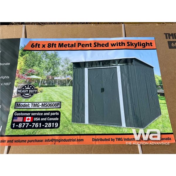 TMG 6X8 FT. Galvanized Metal Pent Shed