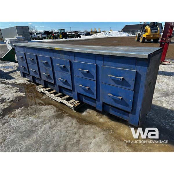 Blue 12 Drawer 12 FT. Workbench/Tool Chest