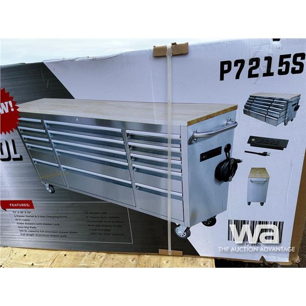 Siebel 72 IN. Stainless Rolling Tool Chest
