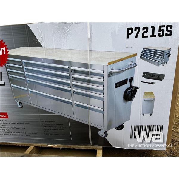 Siebel 72 IN. Stainless Rolling Tool Chest