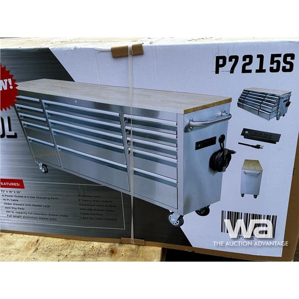 Siebel 72 IN. Stainless Rolling Tool Chest
