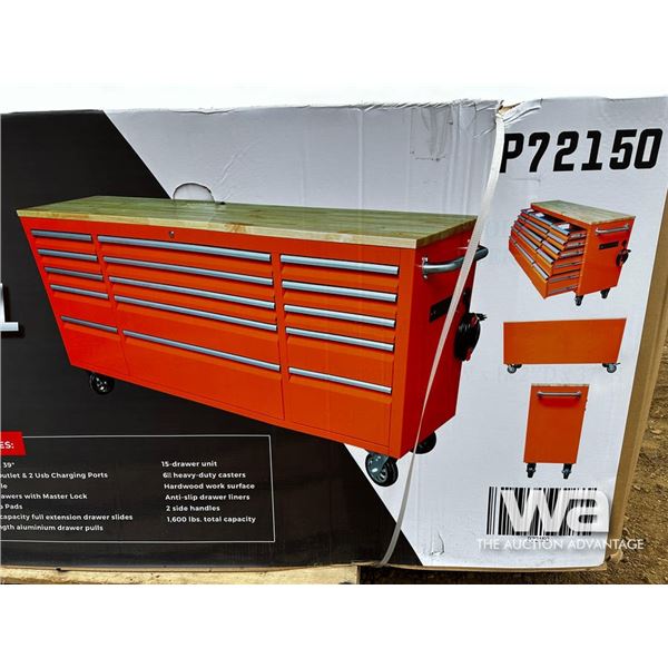 Siebel 72 IN. Orange Rolling Tool Chest