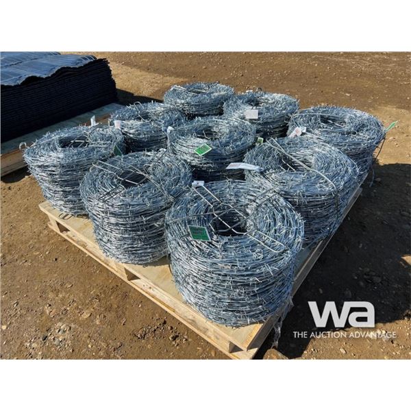 (9) Rolls Of 1320 FT. 12.5 Gauge Barbed Wire