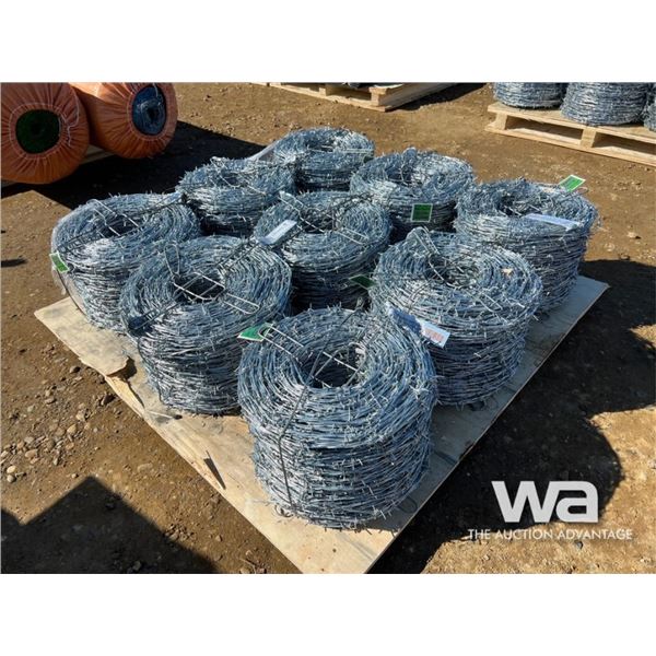 (9) Rolls Of 1320 FT. 12.5 Gauge Barbed Wire