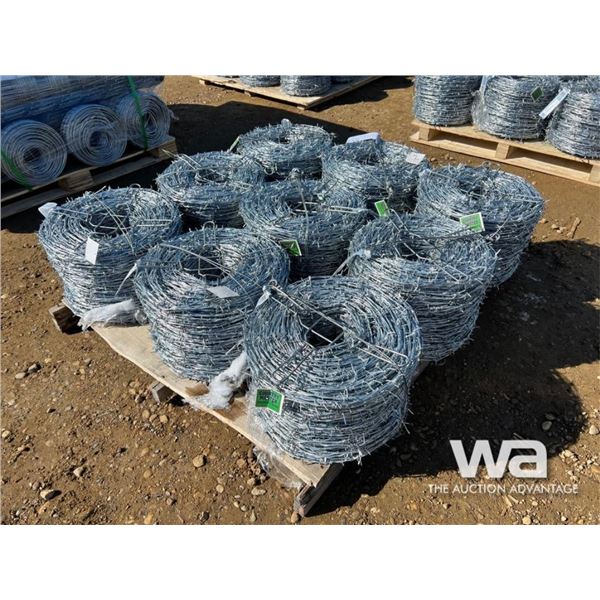 (9) Rolls Of 1320 FT. 12.5 Gauge Barbed Wire