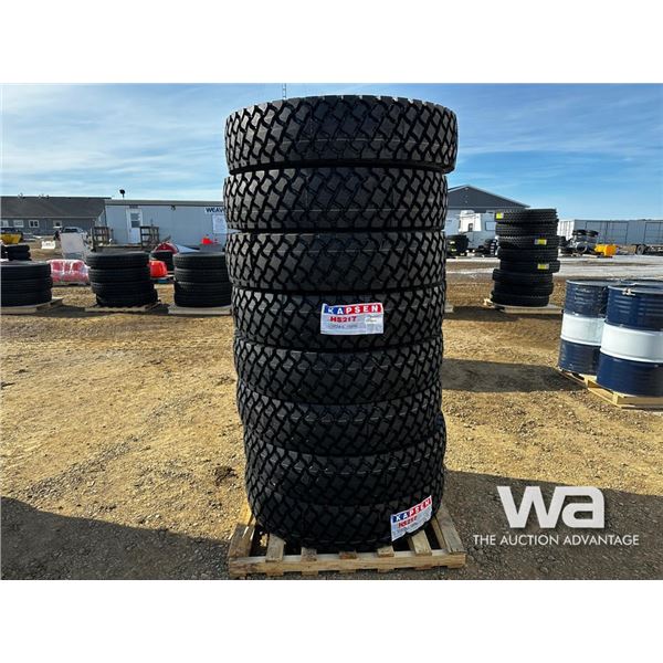 (8) Kapsen 11R22.5 Truck Drive Tires