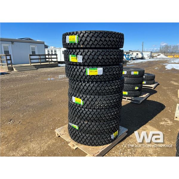 (8) Grizzly 11R22.5-16PR Truck Tires
